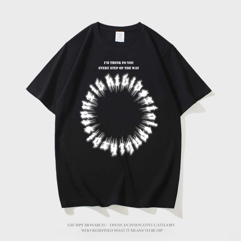 アメカジ サークルシルエットメッセージTシャツ