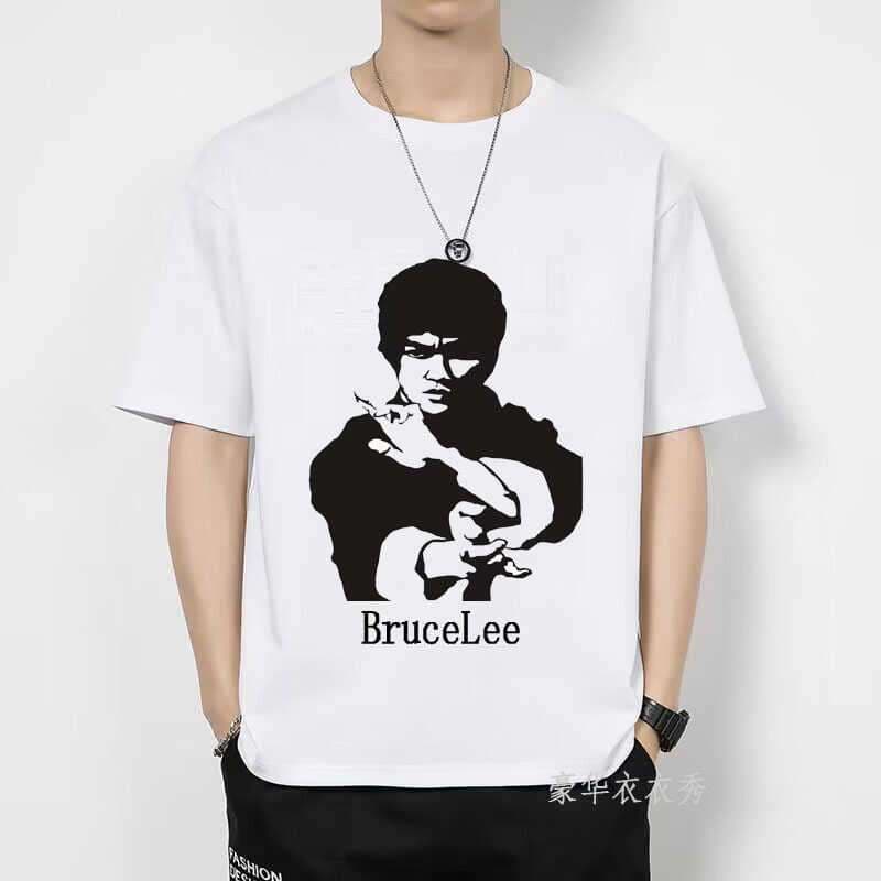 アメカジ ブルース・リー 格闘家プリント Tシャツ
