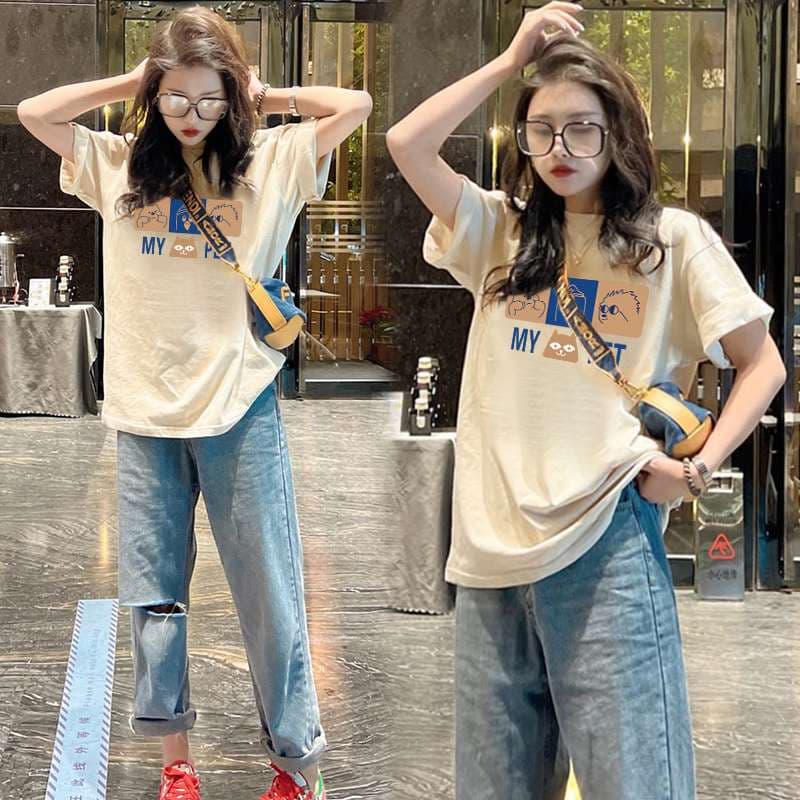 アメカジ レトロスポーツプリント オーバーサイズTシャツ