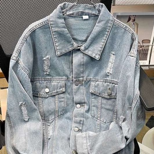 アメカジ ビンテージ加工ダメージデニムジャケット