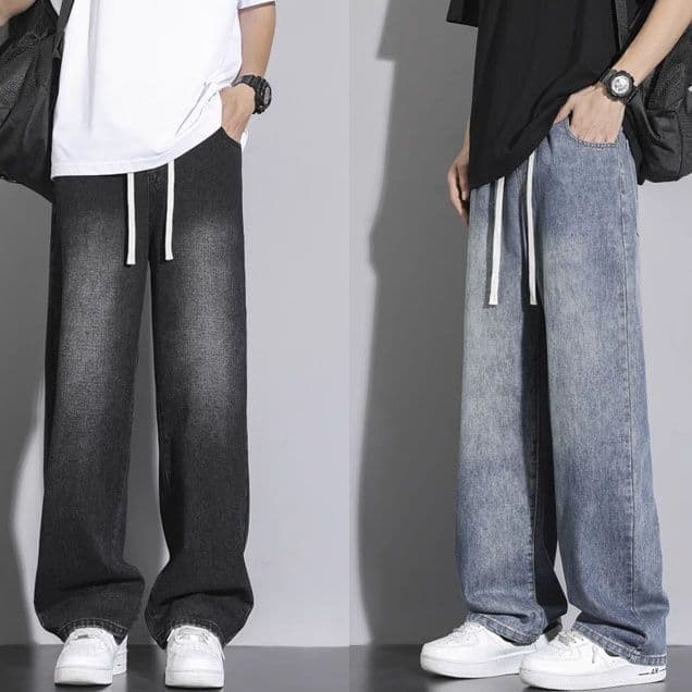 アメカジ アメカジ ゆったりドローコード デニムパンツ