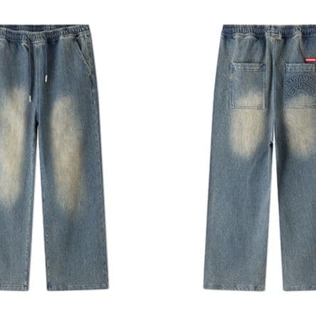 アメカジ ゆったりワイドデニムパンツ