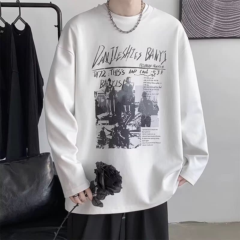 アメカジ 音楽ライブフォトグラフィックロングスリーブ