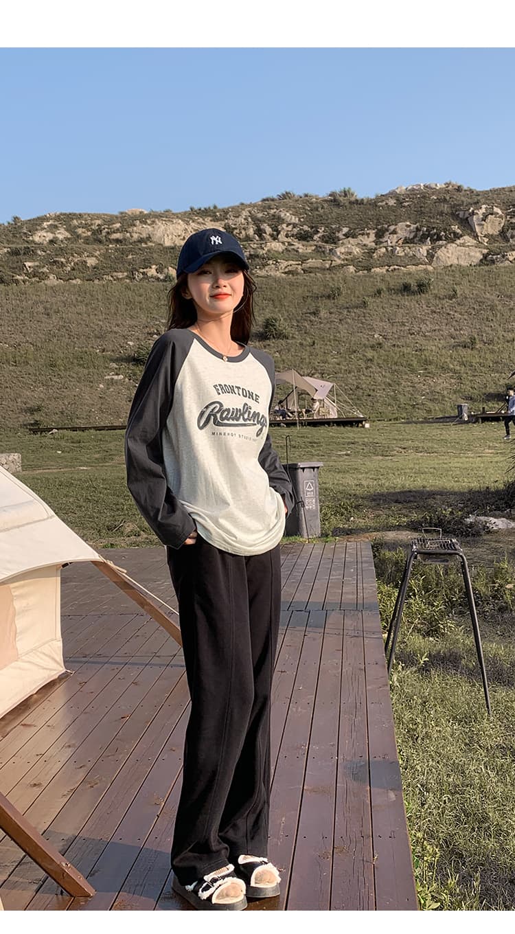 アメカジ フロントライン レトロ長袖Tシャツ