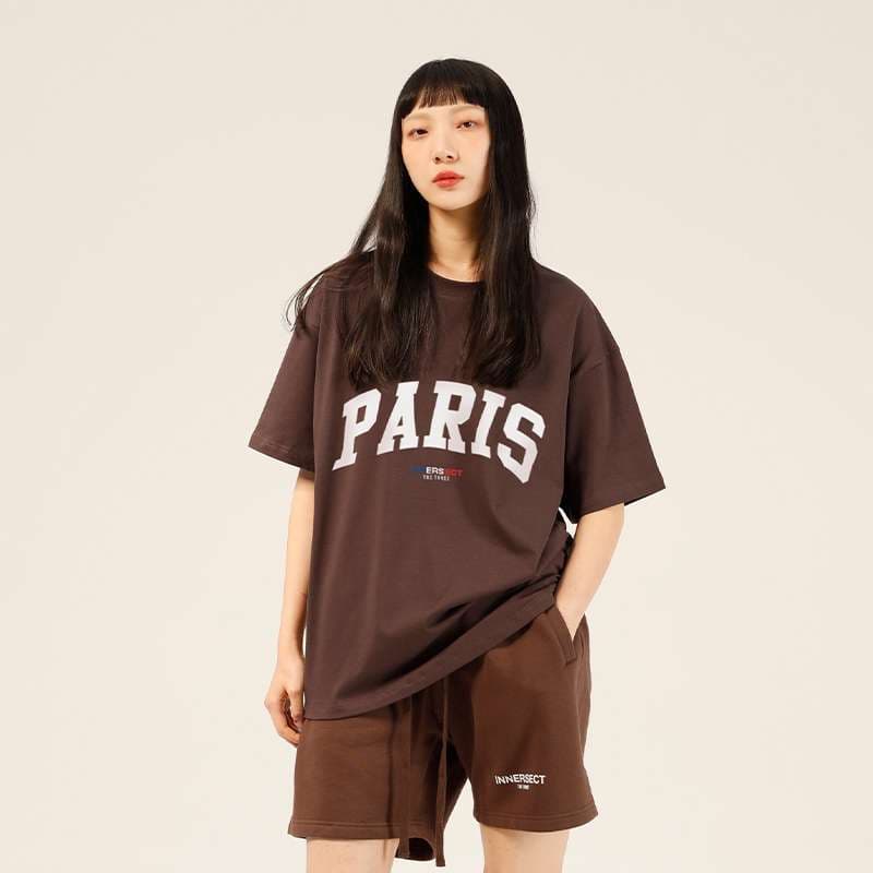 アメカジ パリ ロゴ オーバーサイズ Tシャツ