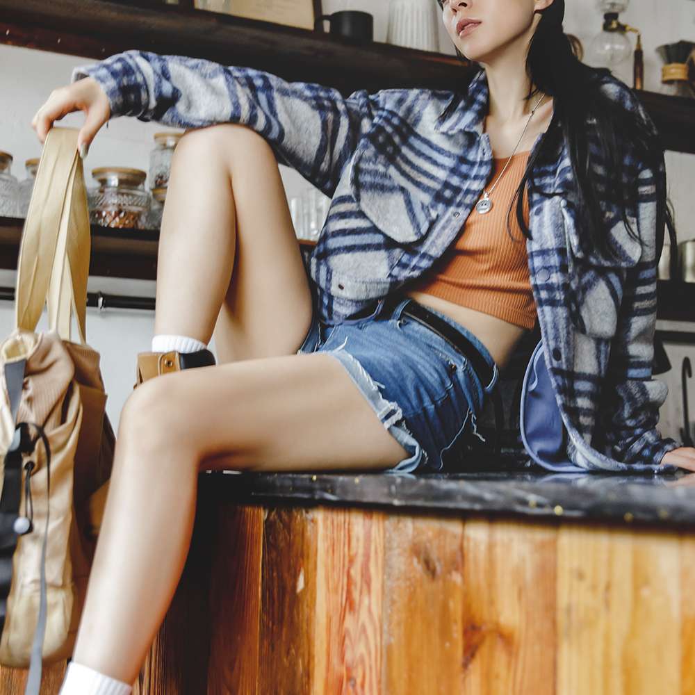 アメカジ オーバーサイズチェック柄シャツジャケット