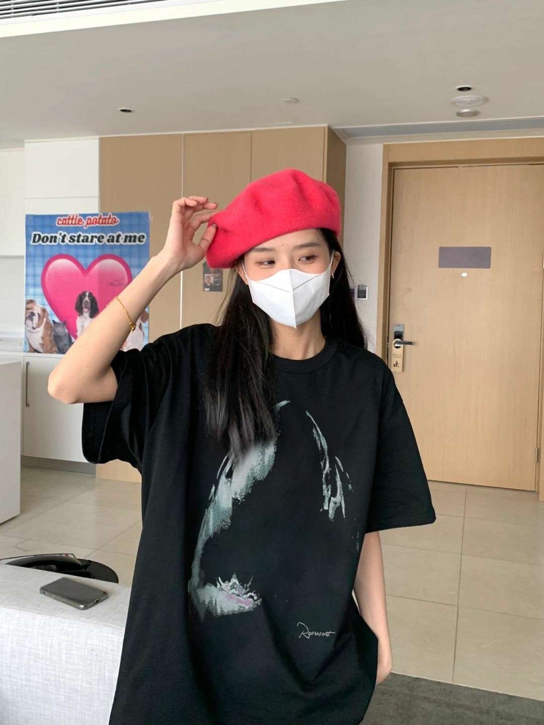 アメカジ シャーク顎プリントTシャツ
